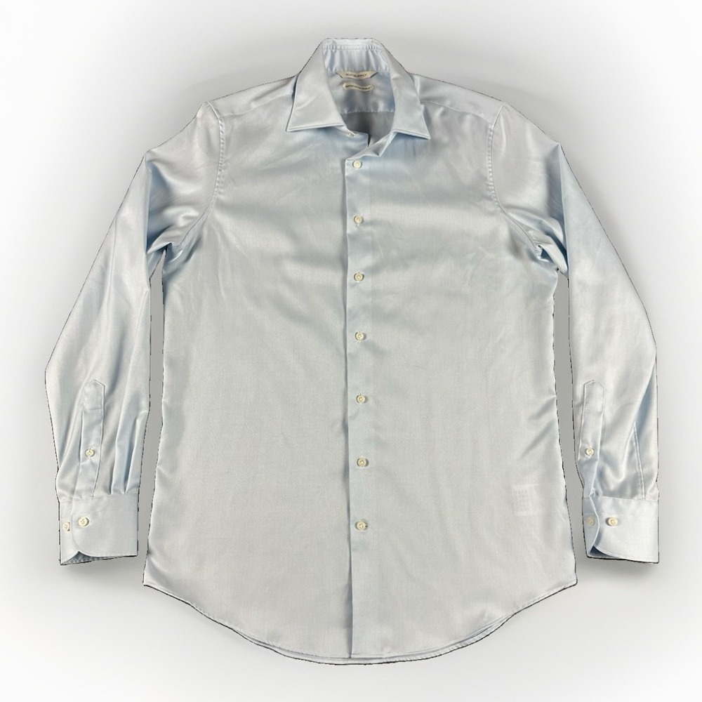 Suitsupply Egyptian Cotton  Blue  Dress Shirt Mens Size 40 15.75 Slim Fit WEBA